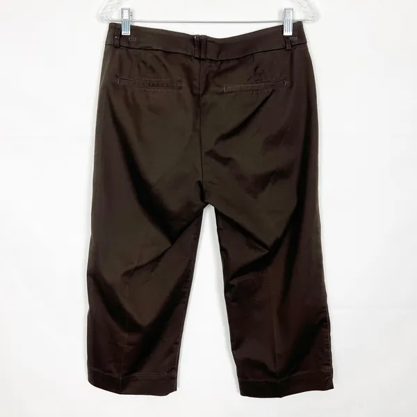 Dockers Mid-Rise Curvy Brown Capri Pants Size 6 Cotton Stretch Y2K City Girl - Image 5