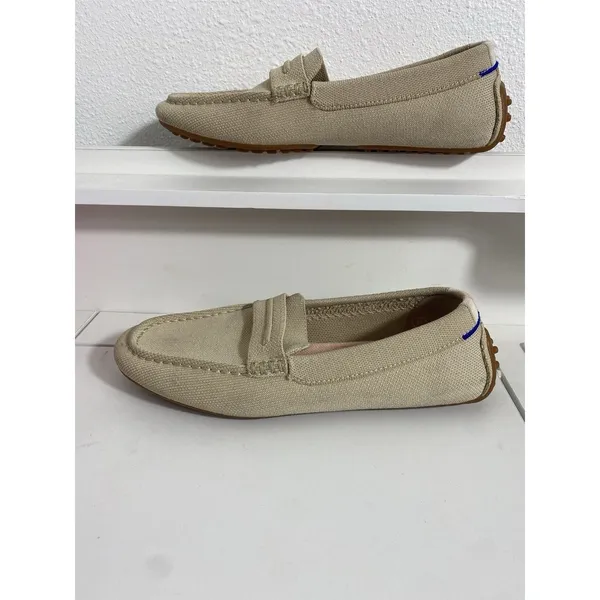 Rothy’s Driver Loafer Flats Light Beige Sustainable Minimalist Women Size 8 - Image 3