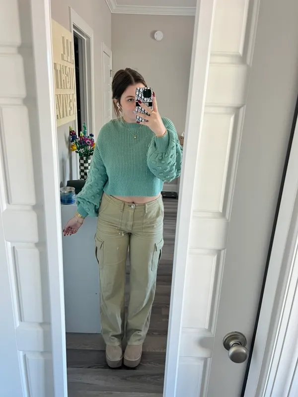 Dress Up Cropped Sweater - Image 4