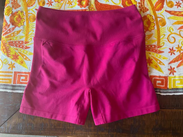 Hot Pink Fabletics Seamless Shorts - Image 2