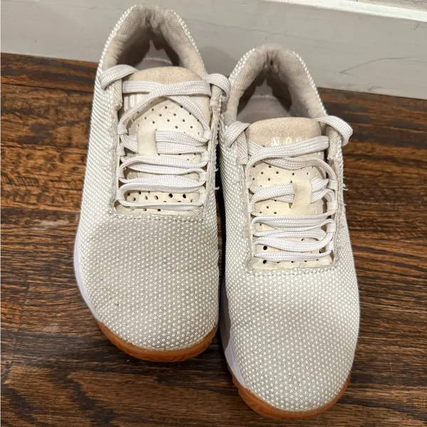 NOBULL White and Brown Athletic Shoes with Minimalist Design Size 6.5W/5M‎ - Image 2