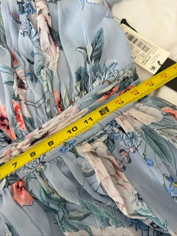 NWT Adrianna Papell Floral Print V-Neck Maxi Dress Size 8 - Image 8