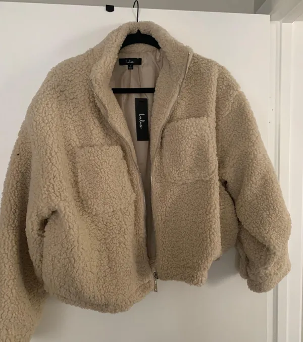 Lulus Teddy Fur White Cream Jacket - Image 4