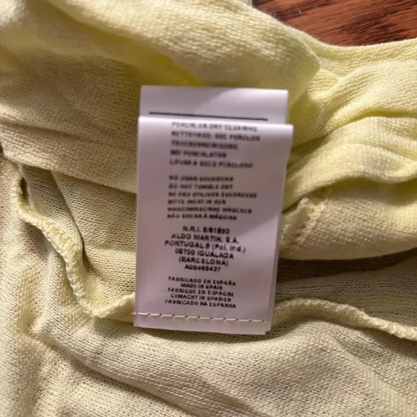 AMS Pure Flowy Open Cardigan Lemon Women's Size‎ L Boho, Peasant NWT - Image 9