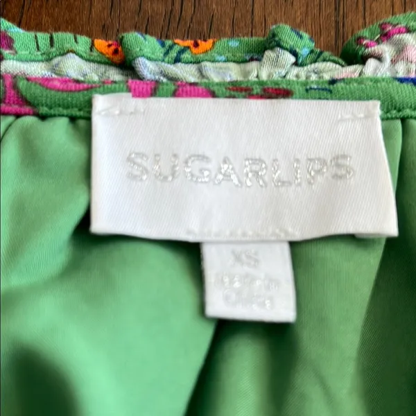 Sugar Lips XS Green Ruffled Dress - Image 2
