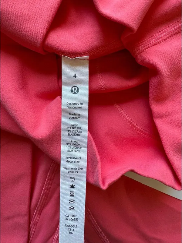 Lululemon Align High Rise 23” Double Lined, Pale Raspberry Size 4 NWT - Image 6