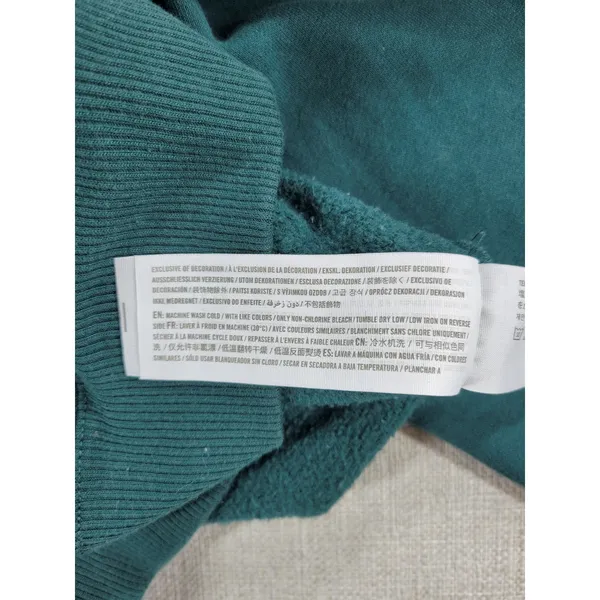 Hollister Womens Sweatshirt Size M Forest Green Hoodie Pullover Kangaroo Pocket - Image 11