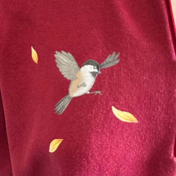Vintage Fall Sweatshirt sunflower bird Grandma core Medium‎ - Image 5