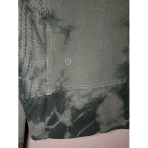 Lululemon Scuba Light Cotton Fleece Shibori Green Full Zip Hoodie Women’s Size 4 - Image 10
