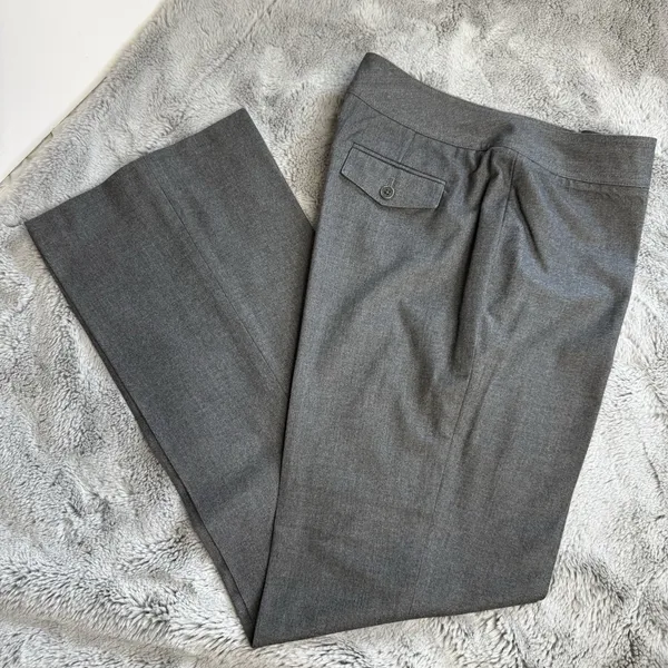 Adrienne Vittadini Pants Womens Sz 8 Heather‎ Gray Dress Wide Leg 32x32 - Image 15