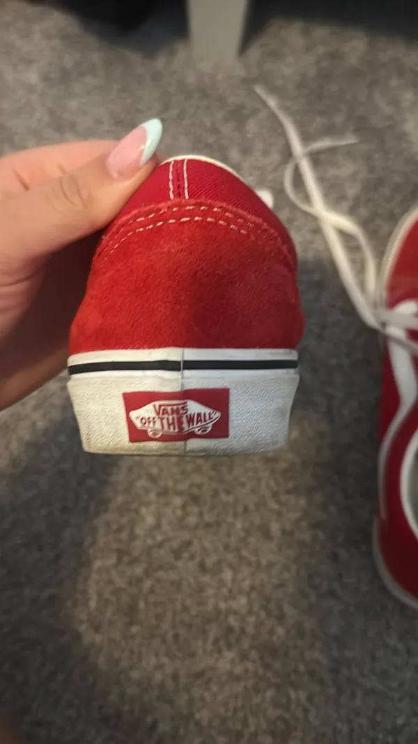 Red Old School Vans  - Image 5