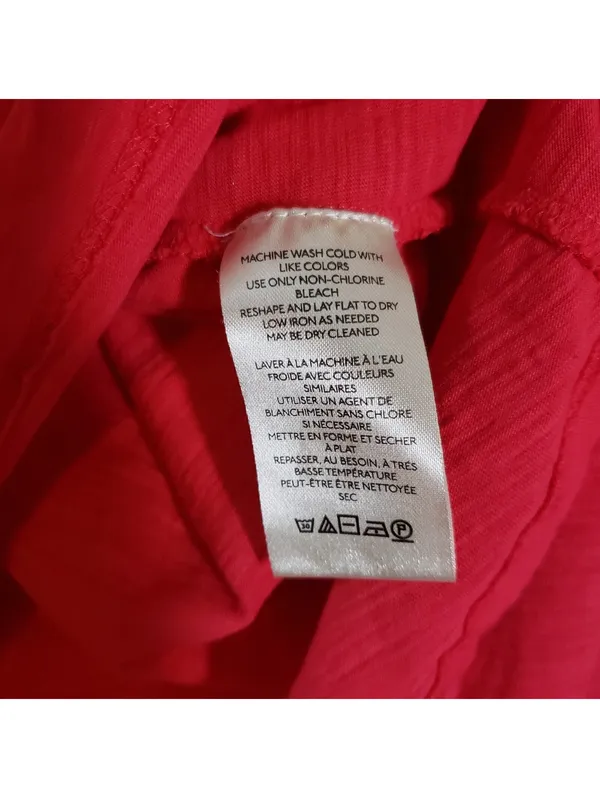 Pilcro Pink Crew Neck Long Sleeve Knit T-Shirt Cotton Modal Solid Size M - Image 3