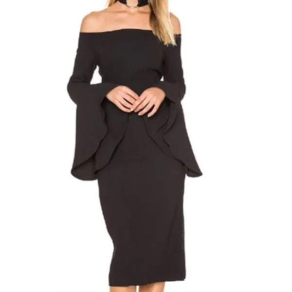 NWT Bardot Solange‎ Dress in Black Size 8 - Image 8