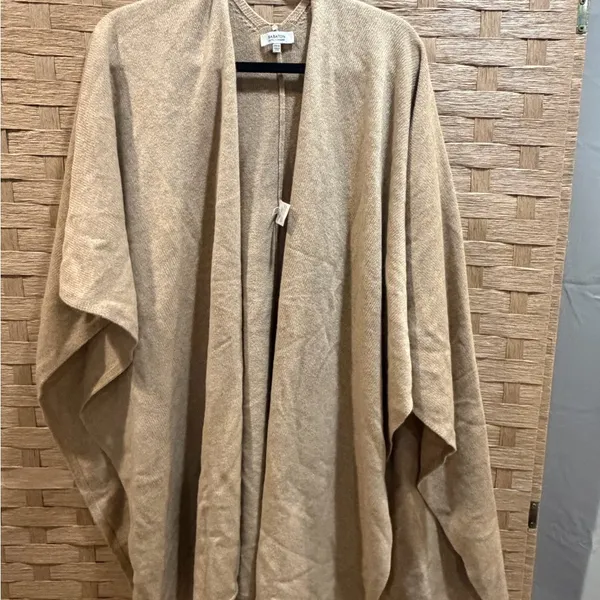 Aritzia Babaton Cashmere/ Wool Cape Cardigan Oversize XXS/XS/S Tan - Image 3