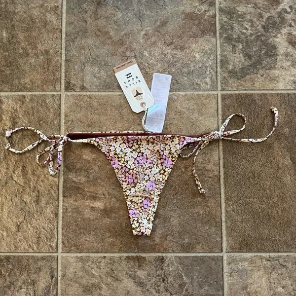 Billabong Ready For The Sun Tie Side Maya Bikini Bottoms Size Medium - Image 3