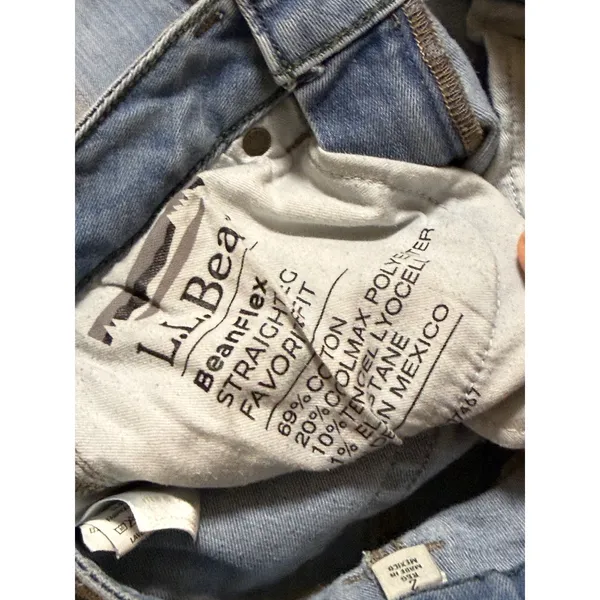 L.L.Bean Bean Flex Jeans Straight Women Size 2 Stretch Pockets Mid Rise Zip - Image 2