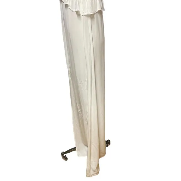 ByTimo White‎ Short Sleeve Ruffle Peplum Maxi Dress Size Medium - Image 4