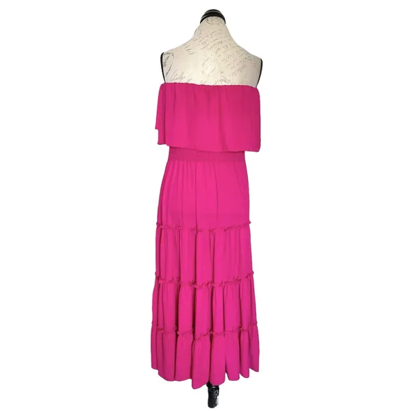 1. STATE Womens Dress Large Strapless Midi Bohemian Wedding Whimsical Ballerina - Image 4