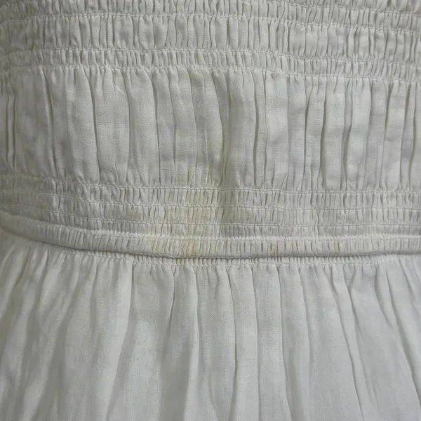 Frame Strapless‎ Summer Midi Dress Size S White Cottagecore - Image 3