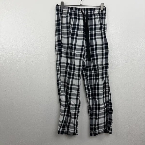 Victoria's Secret Pajamas Womens XS Black White Plaid Flannel Sleepwear Set - Image 7
