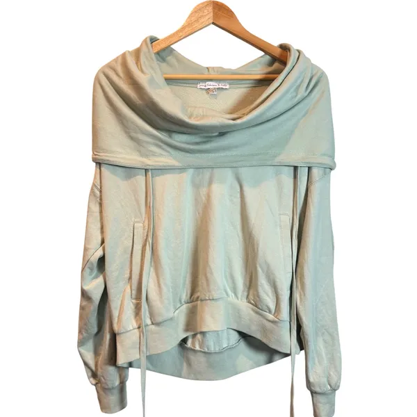Young‎ Fabulous & Broke Cowl Neck Sweatshirt Pullover Light Green Size S - Image 2