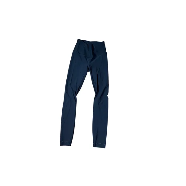 Lululemon blackHigh Rise Running Leggings with Laser Cut Hem‎ Size 6 - Image 2