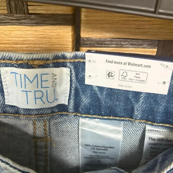 Time And Tru High‎ rise Wide Leg Jeans Size 2 - Image 6