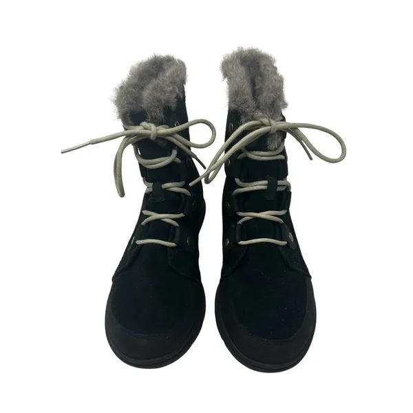 Sorel Explorer Joan Suede Boots Lace-Up Waterproof Weather‎ Black Size US 9.5 - Image 5