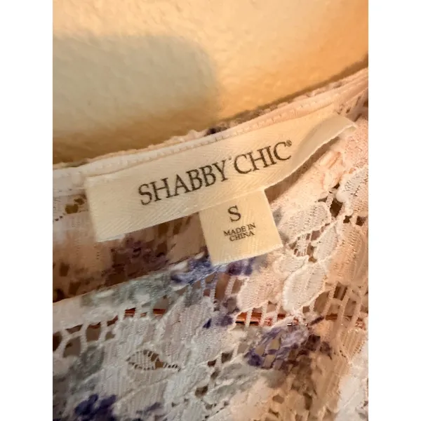 Shabby Chic Lace Dress Women Small Purple‎ Floral Cottagecore Romantic S20B0231 - Image 3