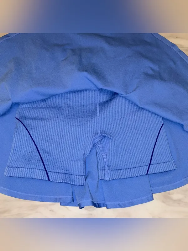 AS Revival Altard State Womens Small Blue Ribbed Athletic Tennis Skort Skirt - Image 3