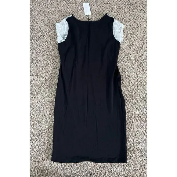 NWT‎ Abie Women's short sleeve mesh black dress size medium - Image 7