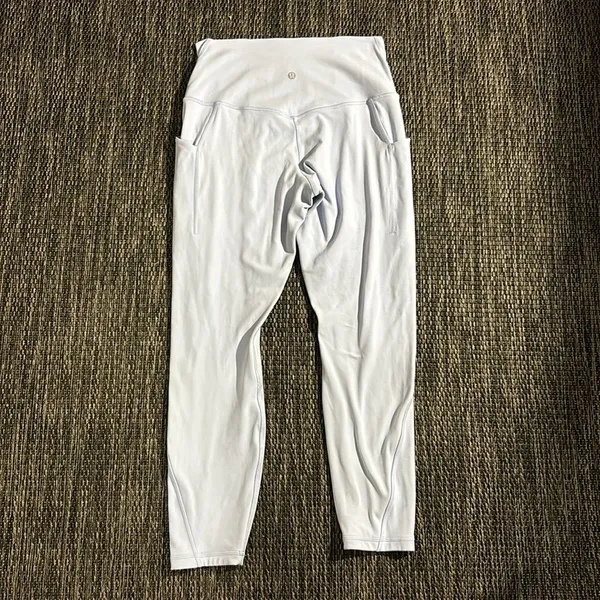 Lululemon Align Legging High Rise With Pockets 25" Double Lined Pastel Blue Nulu - Image 2
