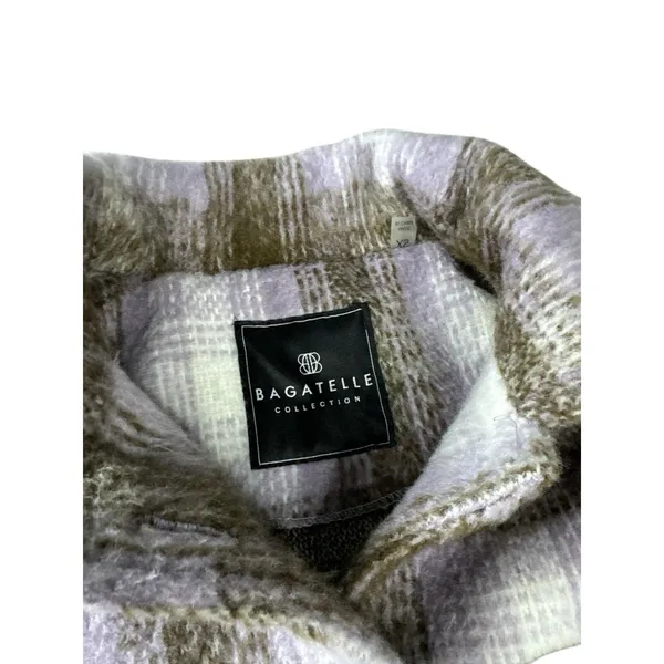 Bagatelle Collection Plaid‎ Shacket XS Brown Purple Button Up Cabincore Jacket - Image 4