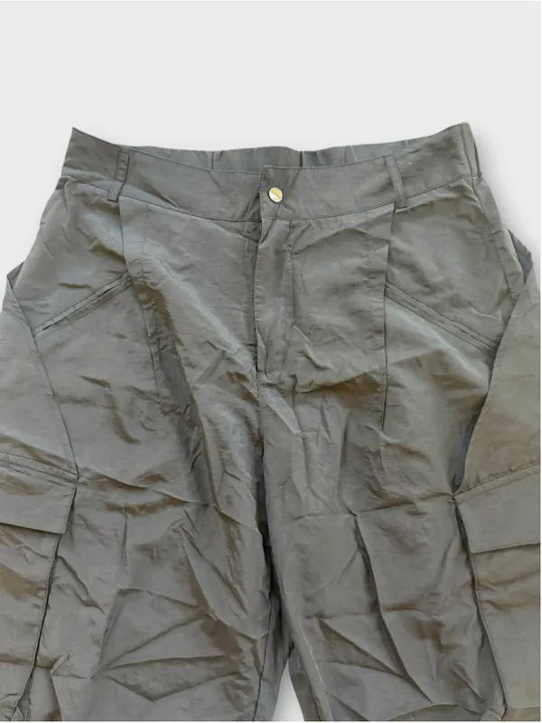 Size L (Tall) Halara Mid Rise Button Zipper Wide Leg Baggy Casual Cargo Pants - Image 5