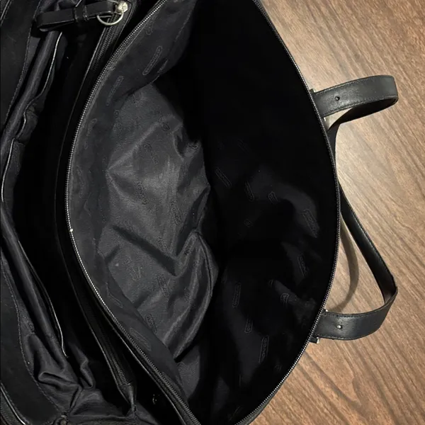 Coach Classic K1K 7434 Vintage Black Twill & Leather Carryall Bag - Image 6