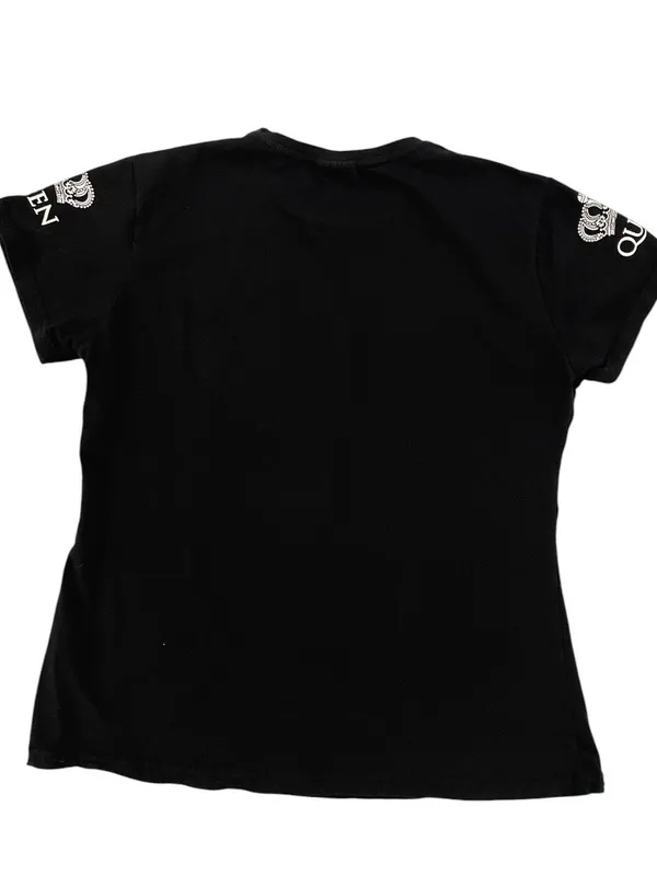 QUEEN Women’s Black Graphic Tee Size L - Image 2