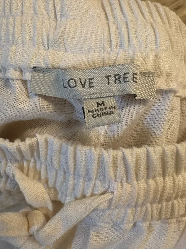 Love Tree White Linen Pants NWOT - Image 3