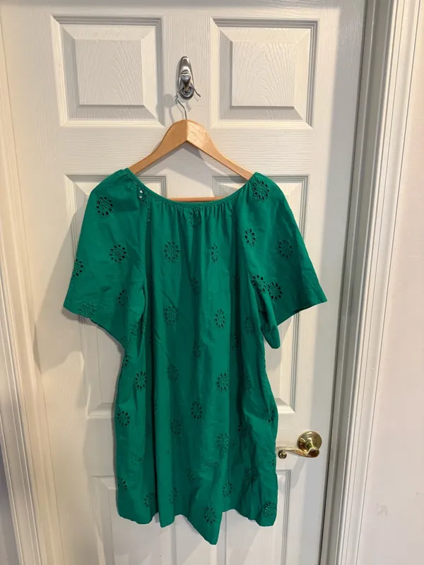 Green Eyelet Mini Dress by Free Assembly - Image 9