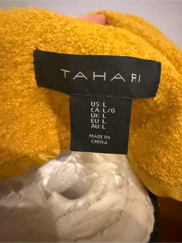 Tahari | Mustard Yellow Wool Blend jacket - Image 3
