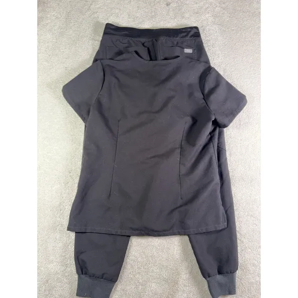 figs scrub set Catarina top (s) & zamora joggers (xs/p) black - Image 14