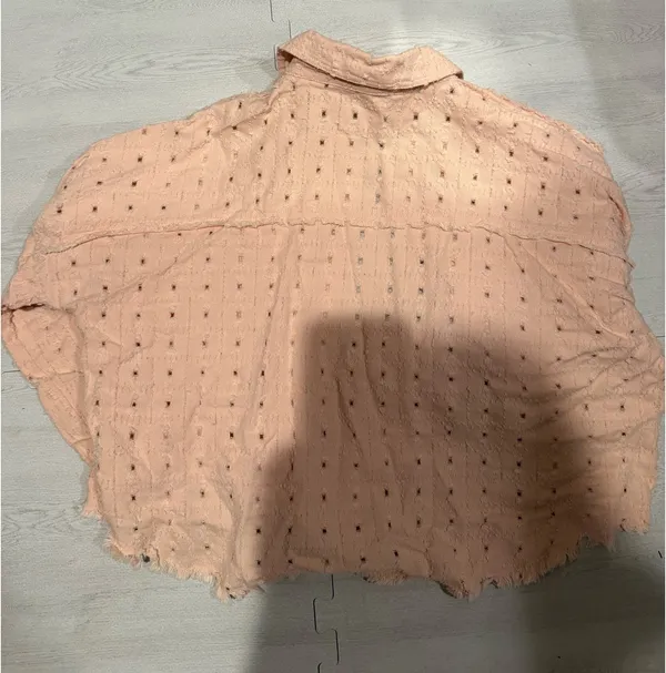 LE LIS Blush Cropped Button Down Jacket  - Image 2