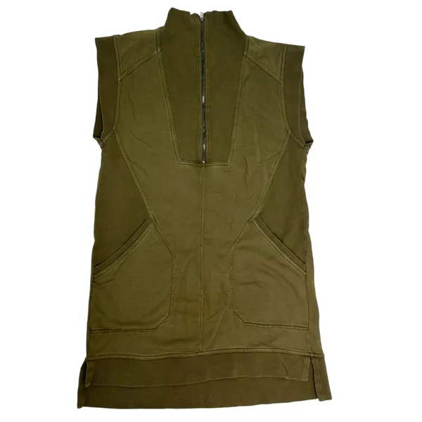 Daily Practice Anthropologie Meru Zip-Front Mini Dress Olive Green Size Large - Image 7