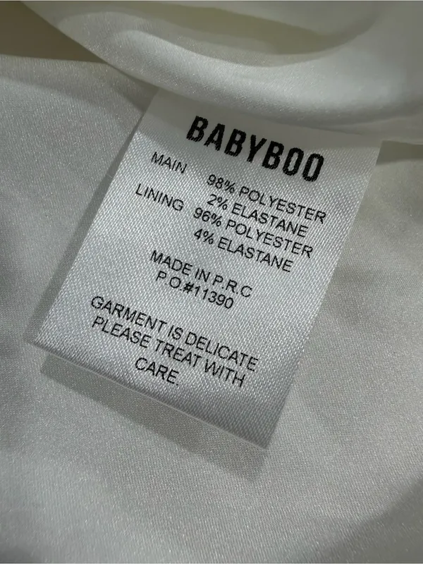 Babyboo Raquel mini dress White Off-Shoulder Bow Jacquard Mini Dress - Image 9