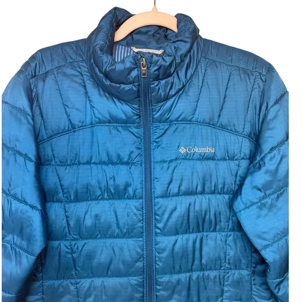 Columbia Thermal Coil Puffer Jacket Large‎ Blue Quilted Full Zip Lightweight L - Image 3