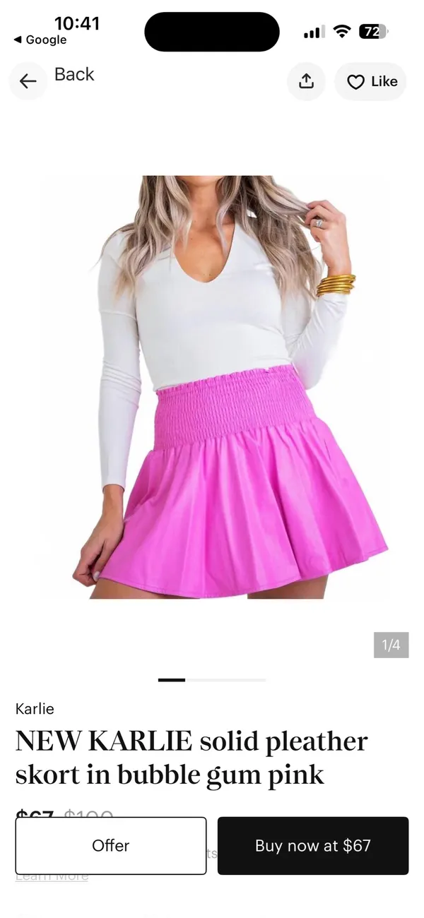 Karlie Pleather Skort Set - Image 2