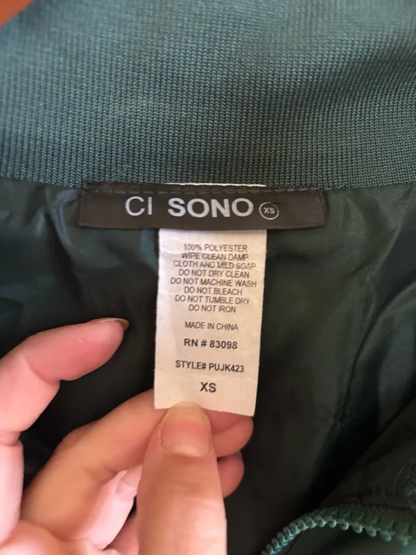 Green Ci Sono Puffer Jacket - Image 6