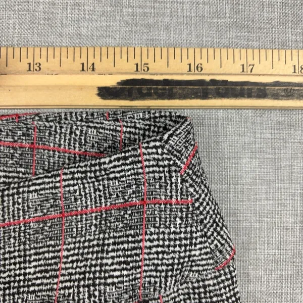 New Directions Pants Womens 12 Black Plaid Ponte Dress Pull On Elastic Stretch - Image 7