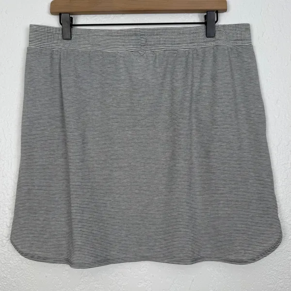 Toad & Co Women's Swifty Trail Skirt Grey Stripe Size XL - Image 2
