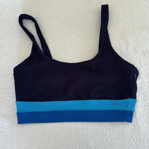 Beach Riot Heidi Bikini Top Marine Colorblock, Size Large , $98 - Image 5