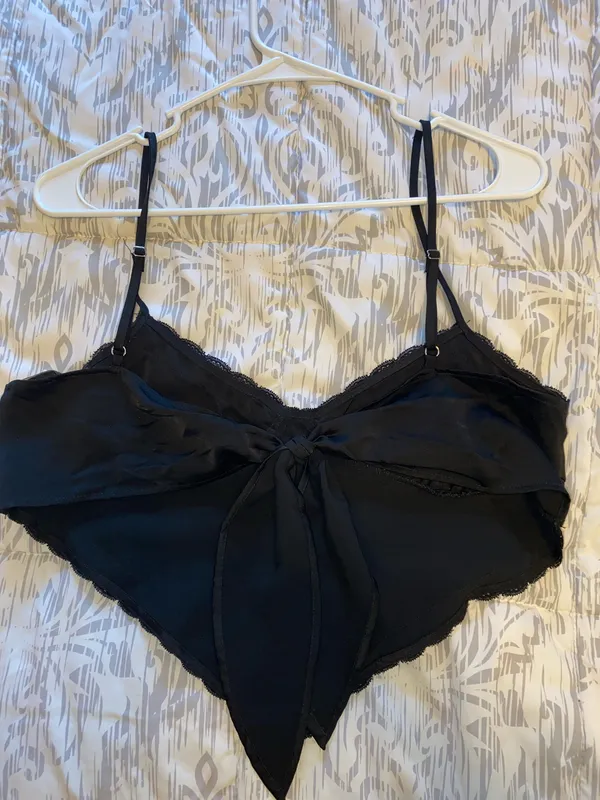 Forever 21 Black Tie Back Top - Image 2